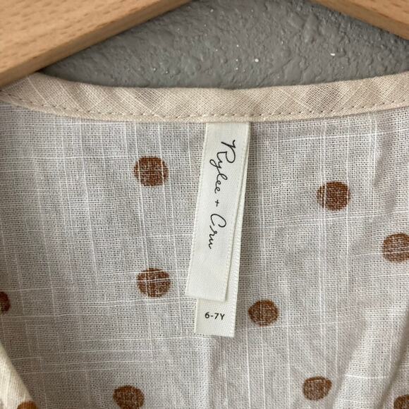 Rylee + Cru Polka Dot Dress - Cream Brown - 6/7 - Picture 3 of 6